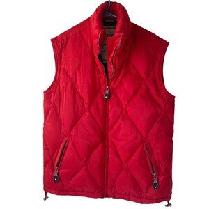 Obermeyer Women 6 Quilted Red Goose Down Puffer Vest Zipper Pockets‎ Outdoor